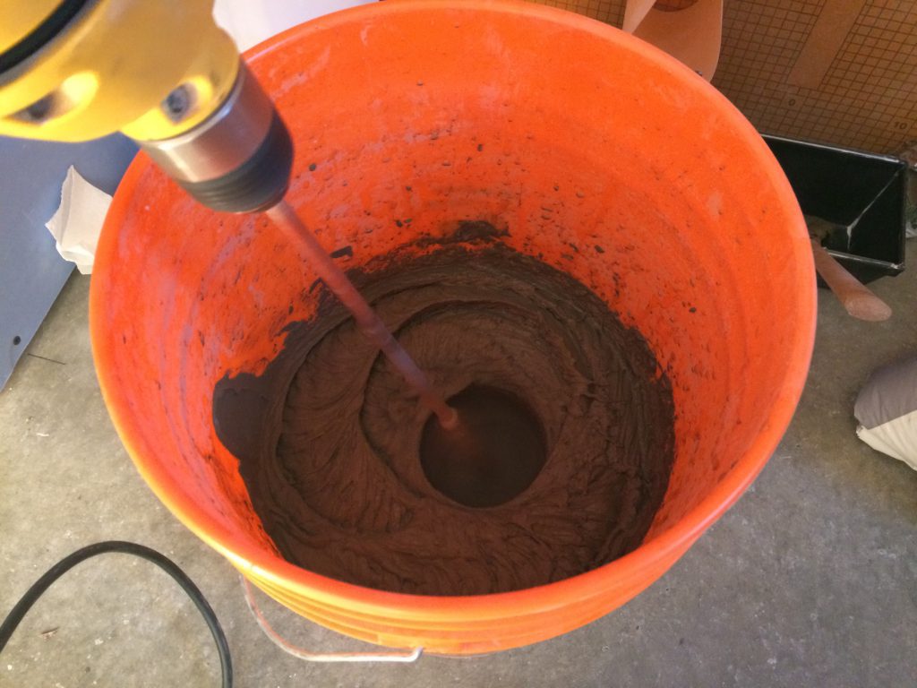 mixing mortar